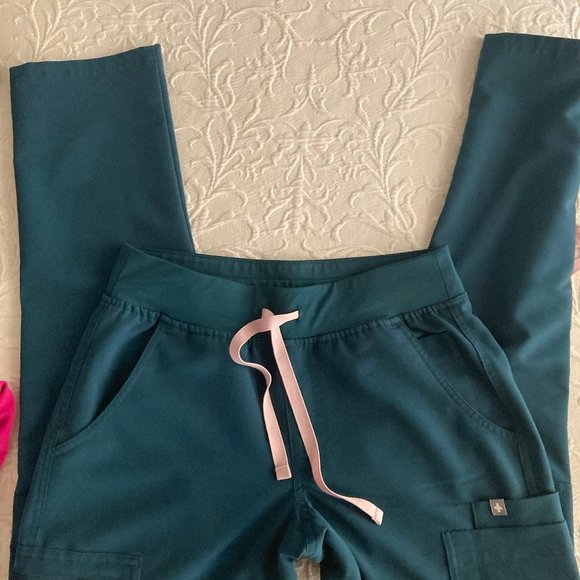 New FIGS Teal Green Scrub Pants, XS - Picture 1 of 6